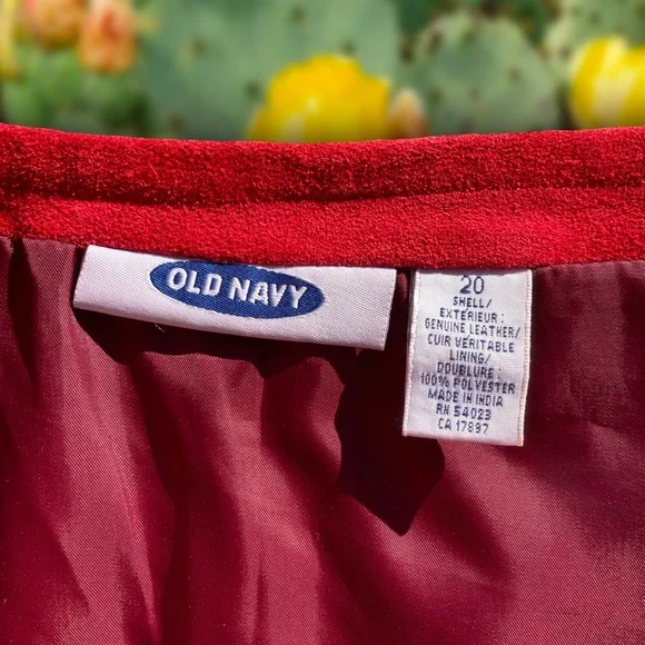 Old Navy Patchwork Suede Mini Skirt Sz 20 - Picture 3 of 3